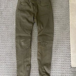 All Saints Green leather pants